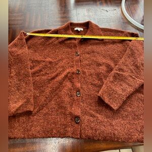 Madewell Rust-colored Cardigan Sweater with collar